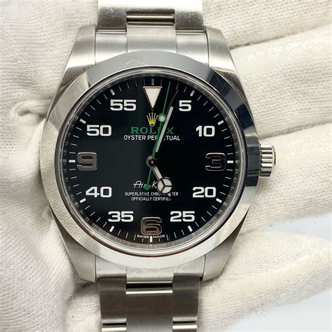 rolex air king black face